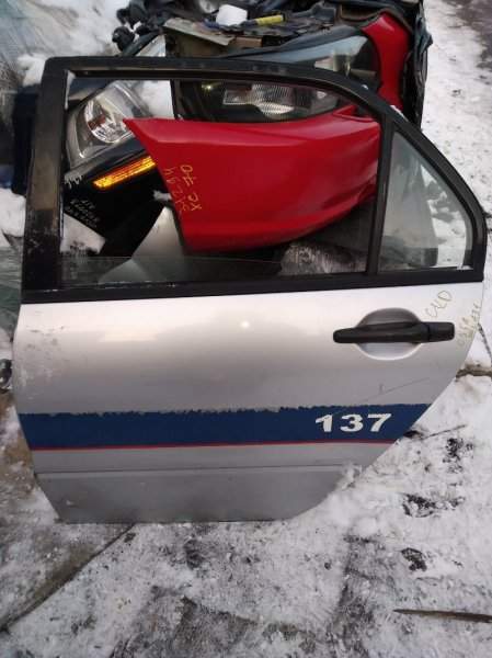 дверь MITSUBISHI LANCER CS5A (Мицубиси Лансер) голубой Задн Лев